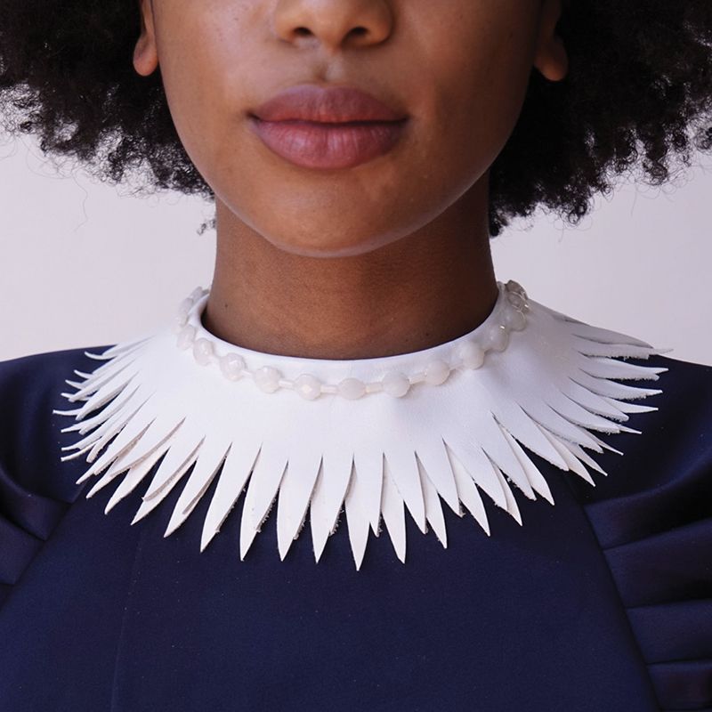 Designer Andrea Jahde celebrates International Women’s Day with collars inspired by Ruth Bader Ginsburg