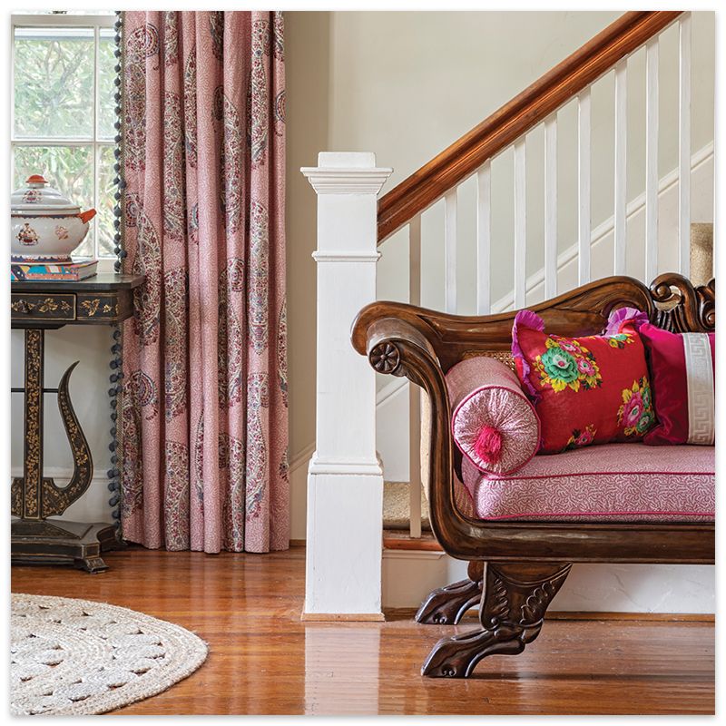 Grandmillennial Chic: A century-old South of Broad colonial gets a whimsical, feminine makeover with plenty of patterns, vibrant colors, and furnishings from every era