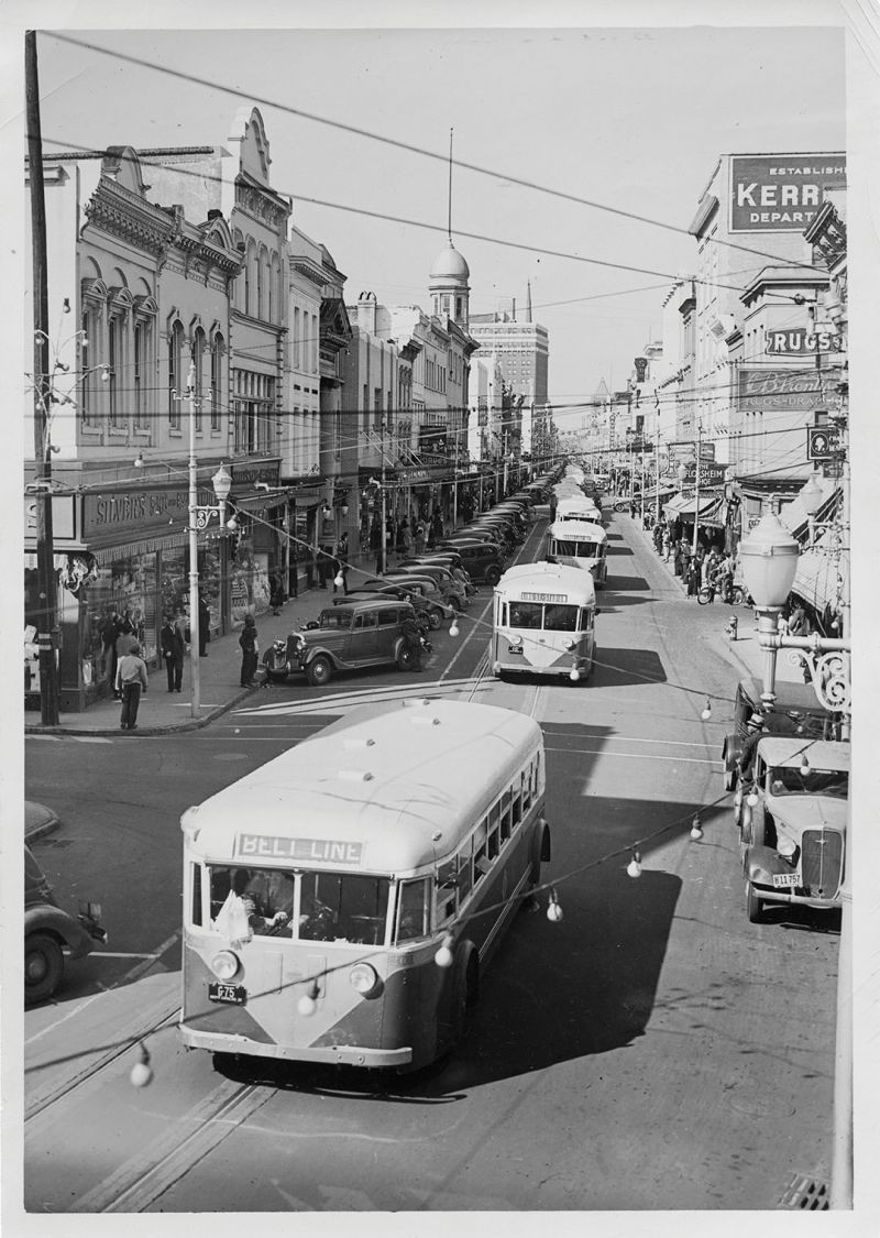 Modern Motorcade: Gas-powered Belt Line buses replaced Charleston’s electric streetcar system