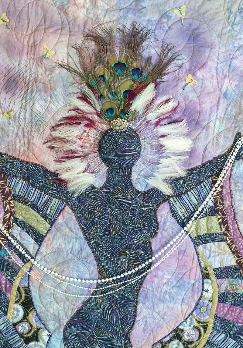 Black mermaids and goddesses tell empowering stories on Cookie Washington’s quilts