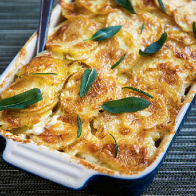 Gratin of Turnips, Rutabaga, & Yukon Gold Potatoes