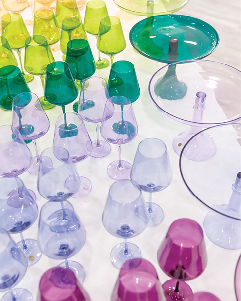 Raise a glass to colorful stemware