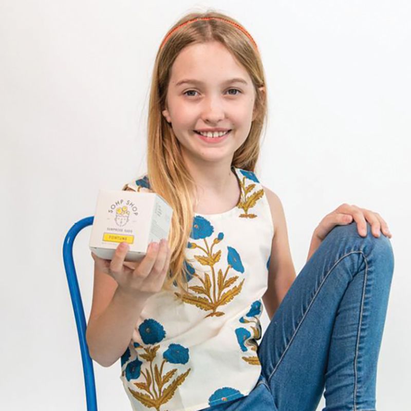 A girl's surprise suds encourage kids to lather up