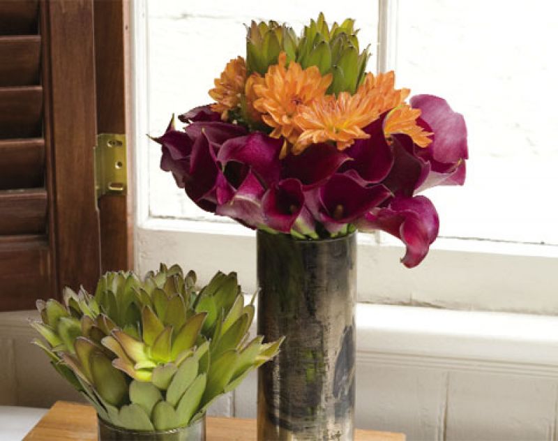 Layer fall colors for a pretty arrangement