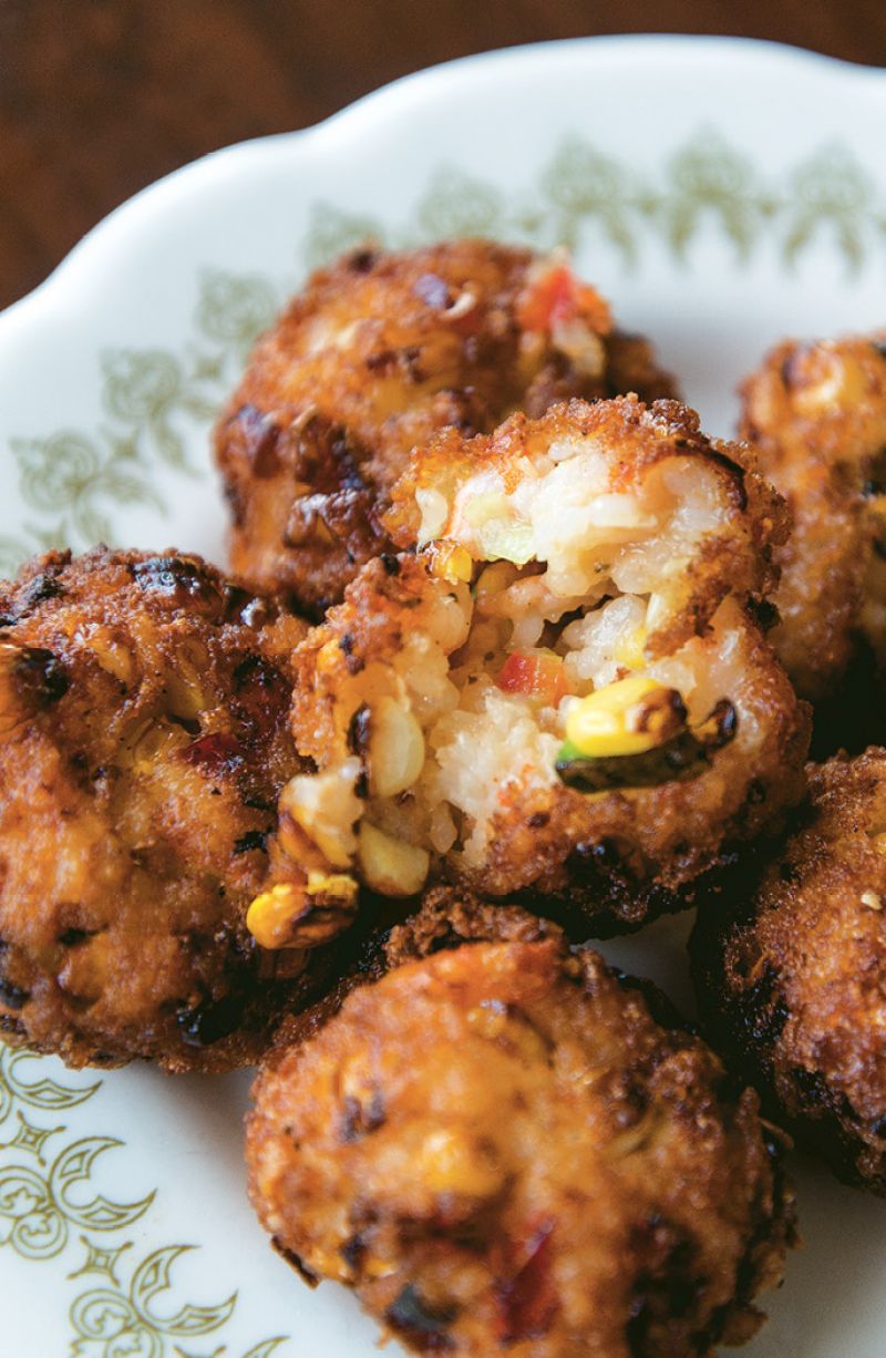 Shrimp, Corn, & Rice  Croquettes