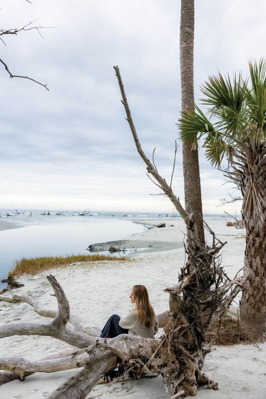 Enjoying some solitude at the boneyard beach on Hunting Island’s south end