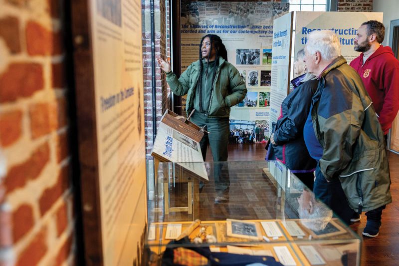 Dr. Chanda Powell gives a tour at Reconstruction Era National Historical Park