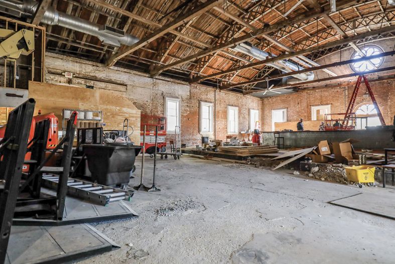 RENEWED INTEREST: The Music Farm building under reconstruction in January 2022; upgrades include new floors and house and stage lighting, elevated speakers and baffling to improve sound, fully renovated bathrooms, a VIP balcony, and a refinished bar with multiple point-of-sale systems.