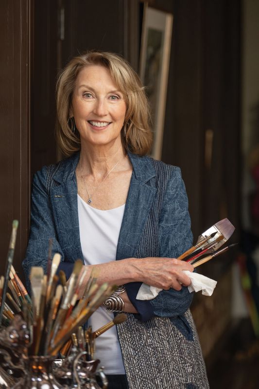 Watercolorist Mary Whyte in her downtown studio