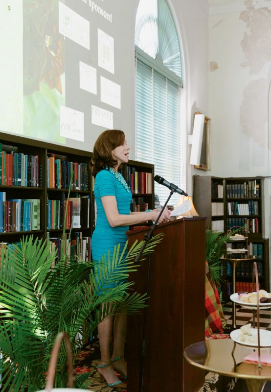 Roehm, a former board member of the New York Public Library, celebrated the release of Style & Design with a Charleston Library Society High Tea in October 2018; photograph by Kim Graham.
