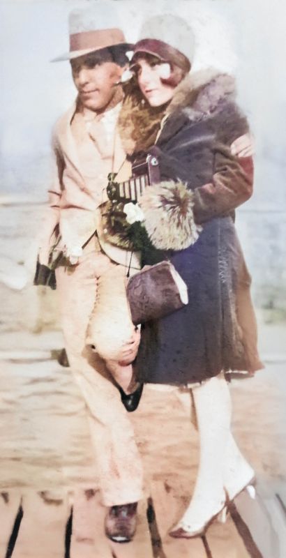 Harry and Fannie Berendt on their honeymoon.
