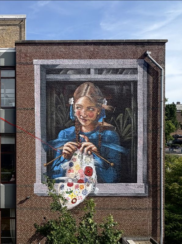This summer, painter Riivo Kruuk completed A Peaceful Day, a mural commissioned by NATO for its summit in The Hague, Netherlands.