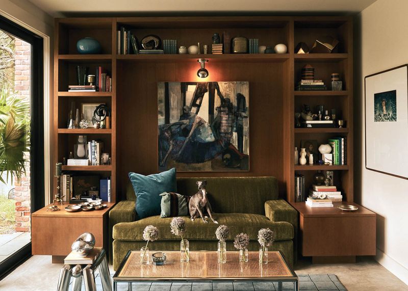 Built-ins, in American oak, for designer Hunter Floyd