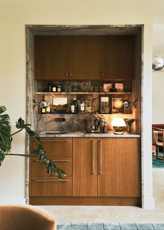 Bar cabinet, in American oak, for designer Hunter Floyd