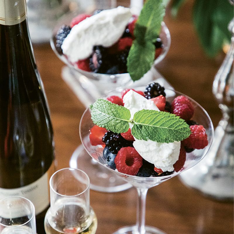 Wagner suggests pairing the dessert with Cerdon du Bugey, a sweet bubbly from Domaine Renardat-Fâche. “It goes perfectly with berries or chocolate,” she notes.