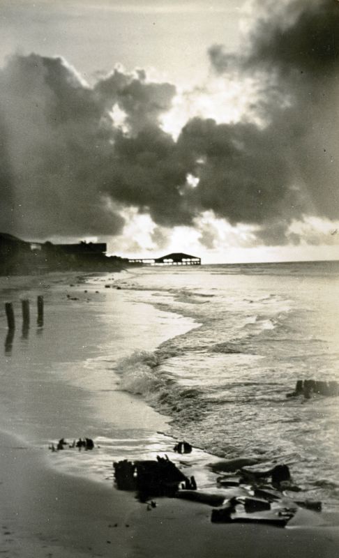 A moonlit beach on Folly, circa 1930s.