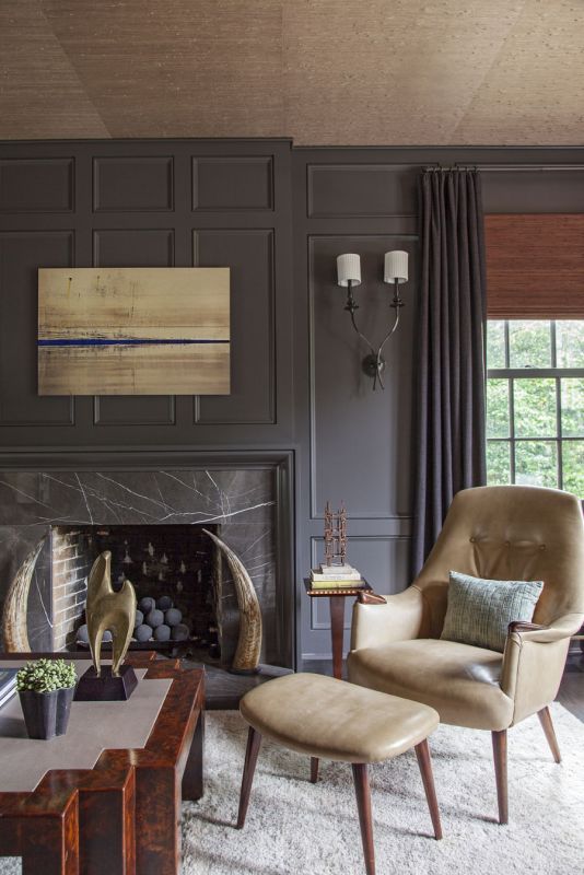MODERN HISTORY: What was once Sarah-Hamlin’s grandparents’ formal parlor has been transformed into a handsome office/library for her husband, Matt.