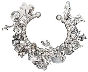 Charmed - “I collect old-fashioned charms for bracelets. Everywhere I visit, I try to pick up a new piece to remind me of that trip.”