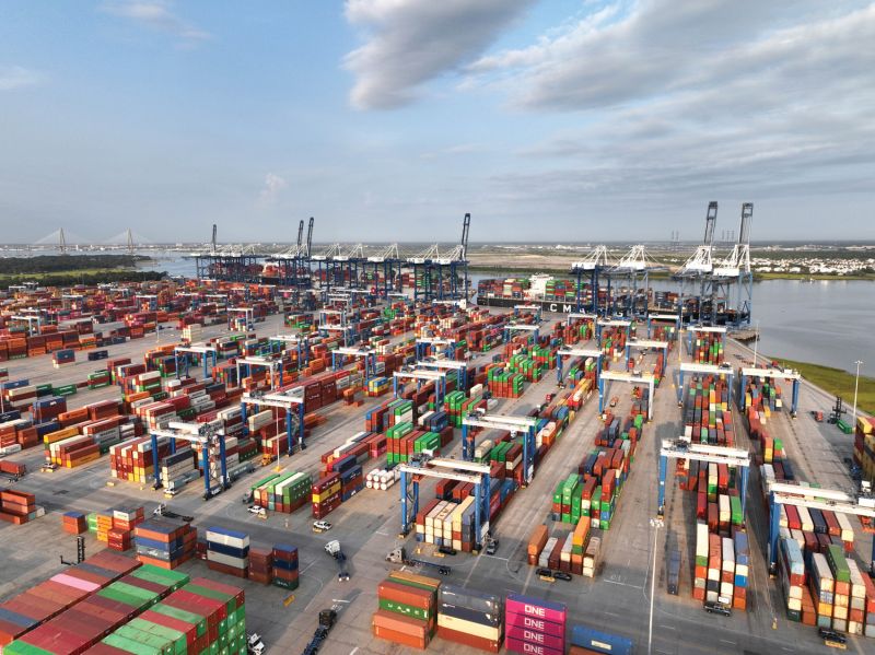 1982: SC Ports Wando Terminal, the largest intermodal terminal in the Port of Charleston, opens