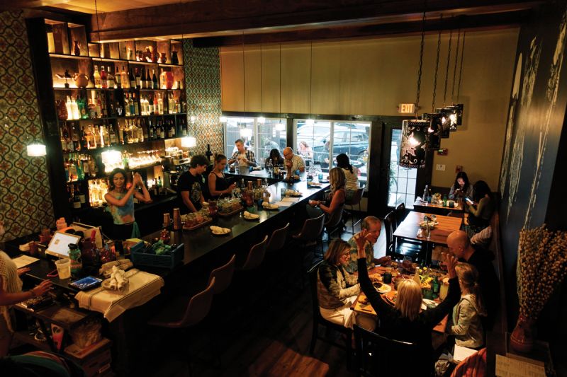 The bar at Aguardente.