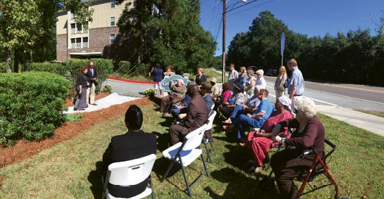 A 2014 sidewalk dedication at Grandview Apartments