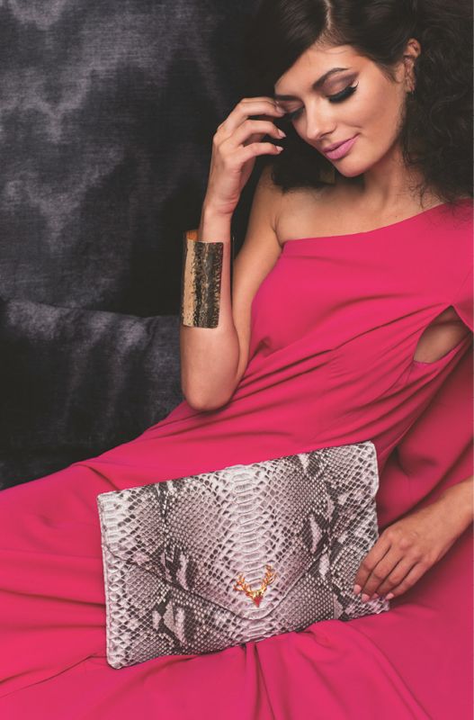 Taxidermy bags add exotic reptile skin and color-shock riff to classic forms, creating take-notice accessories.
