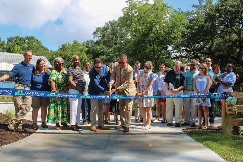 The ribbon-cutting grand opening of the new county park in June