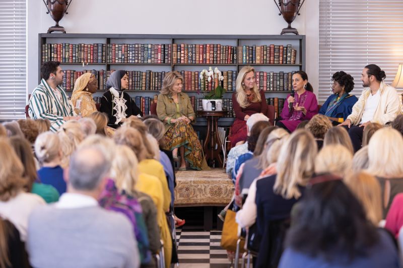 Ibu Global Champions at a panel discussion at the Charleston Library Society for International Women’s Day last year.