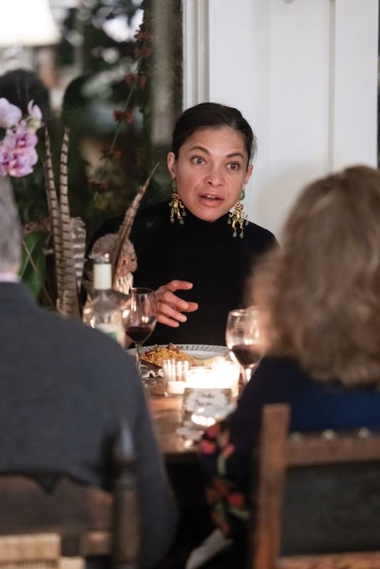 Colombian designer Mercedes Salazar at Ibu’s fall 2023 fundraiser, Colombiana.