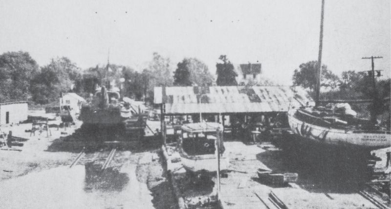 The Mount Pleasant Boat Building Company existed on the former E.O. Hall Boatyard for some 60 years.