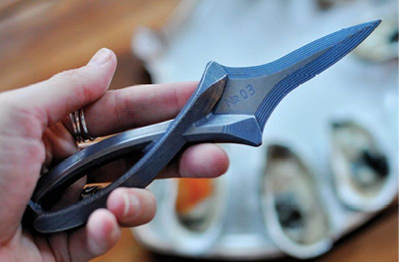 On Point: “My dream knife right now is Emergo Design’s ’The Hugo;‘ it’s a solid titanium oyster knife from the Netherlands.”