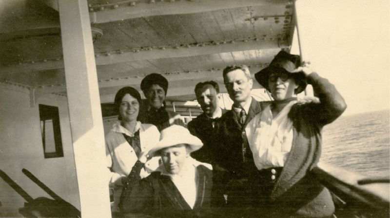 On deck, possibly on the Mazaruni River near Bartica