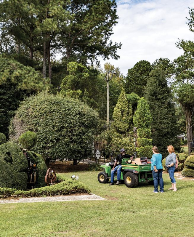 Meet & Greet: Visitors arrive every week from across South Carolina and around the world. When a restroom facility needed to be added, Coca-Cola donated the cost of the small building. (Fryar originally moved to Bishopville to work at a factory that made cans for the soft drink.)