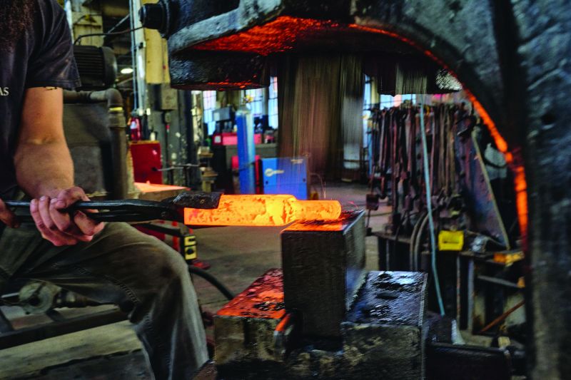 A team of 30 artisans crafts gates, furnishings, and more from design to completion at the Navy Yard forge.