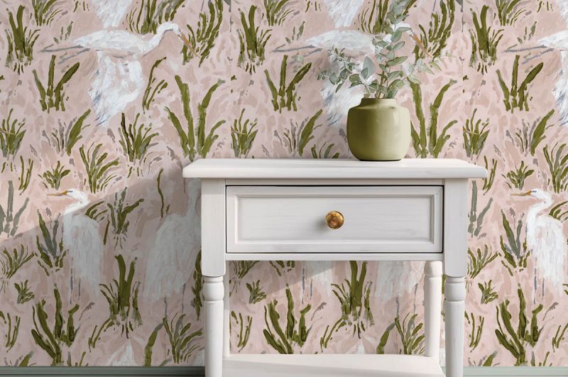 Connelly translates her artwork into wallpaper and bedding, including crib sheets and shams.