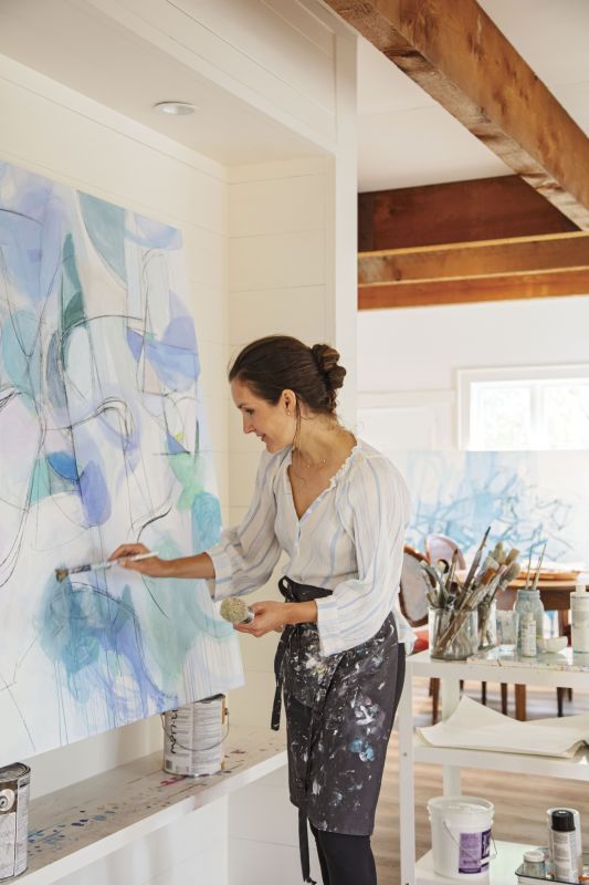 Kate in her home studio.