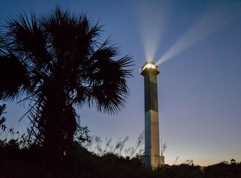 HONORABLE MENTION Amateur category: Sullivan's Island Lighthouse by Jay Upchurch; “Sullivan's Island Lighthouse right after sunset”