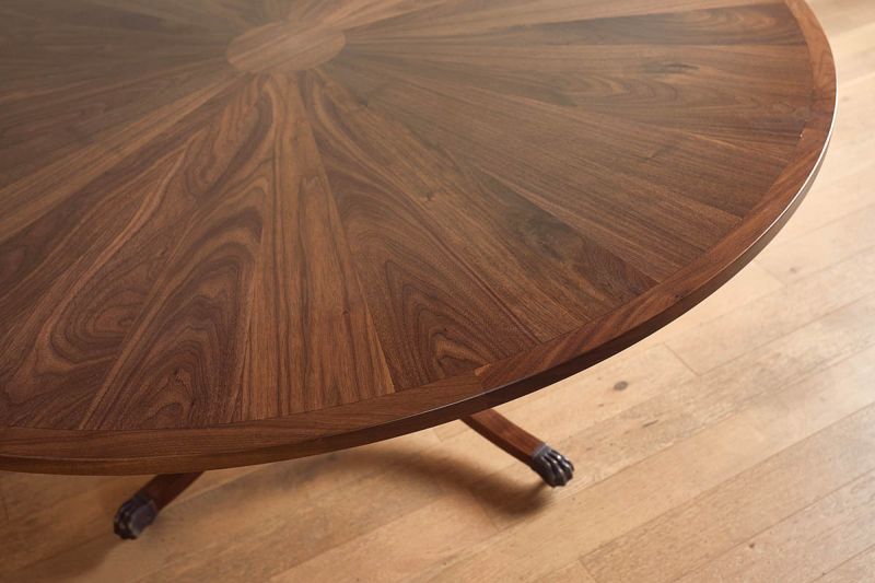 A walnut dining table