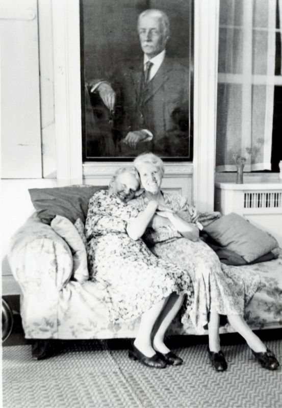 Sister Caroline at the grand piano in the second-floor drawing room, circa 1944