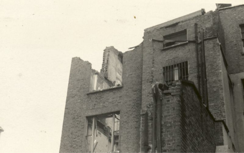 and a “blitzed” building.