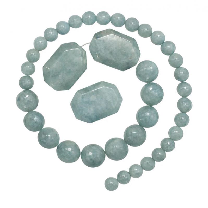 “Skylight” agate beads