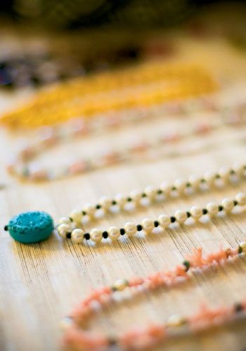 Bead-dazzled: Sally Hunt