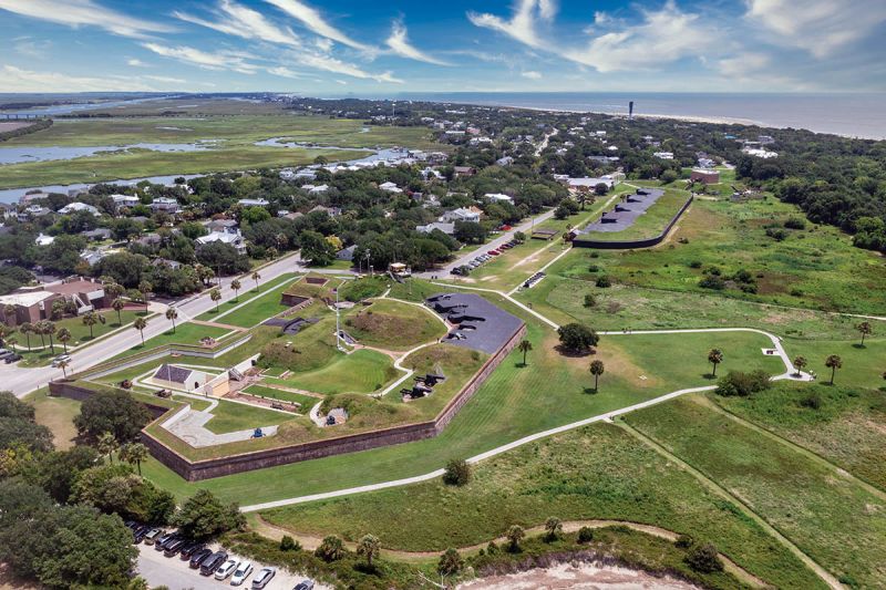 Fort Moultrie is the site of the Battle of Sullivan’s Island, an important victory for the patriots that took place on June 28, 1776.